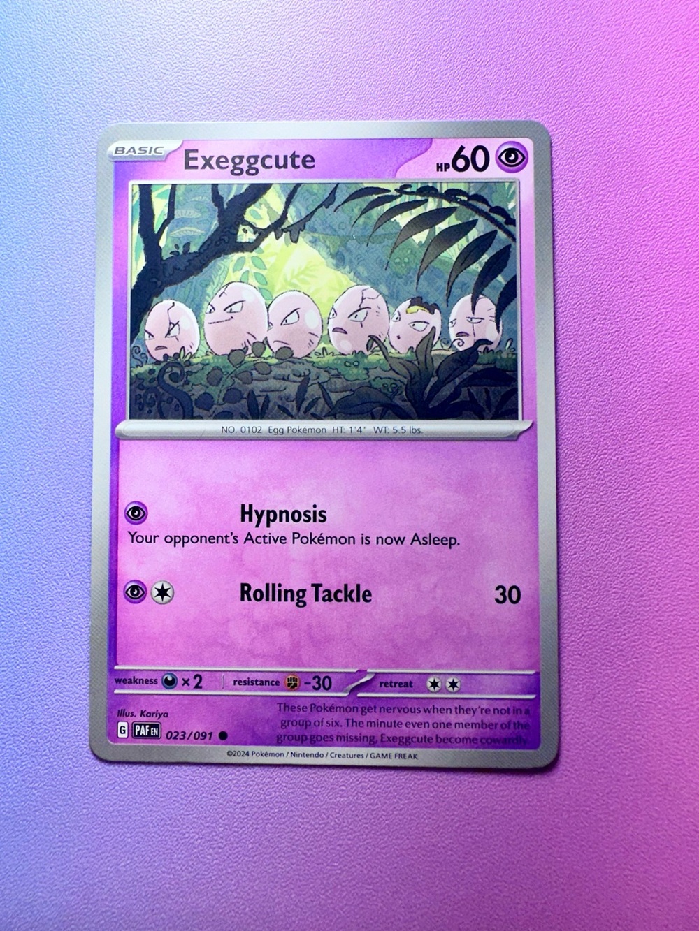 exeggcute - 023/091 (common) — pokemon: paldean fates